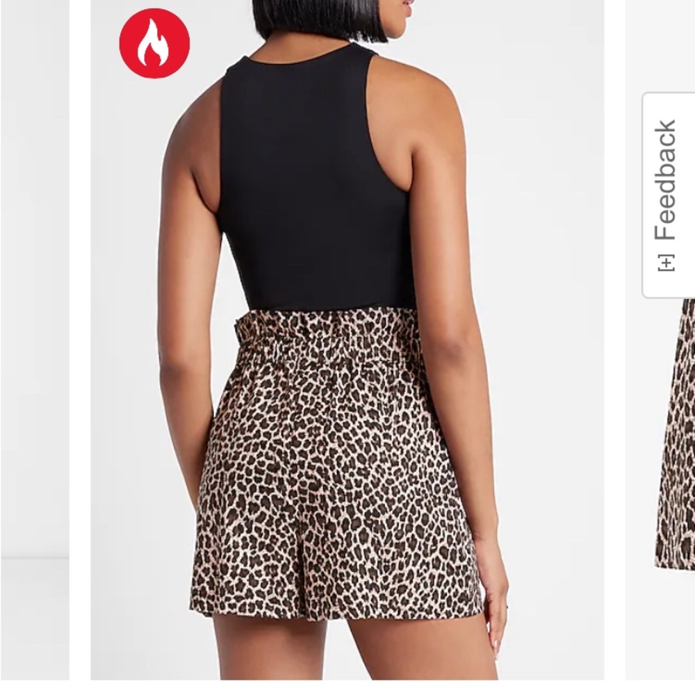Super high waisted paper bag shorts